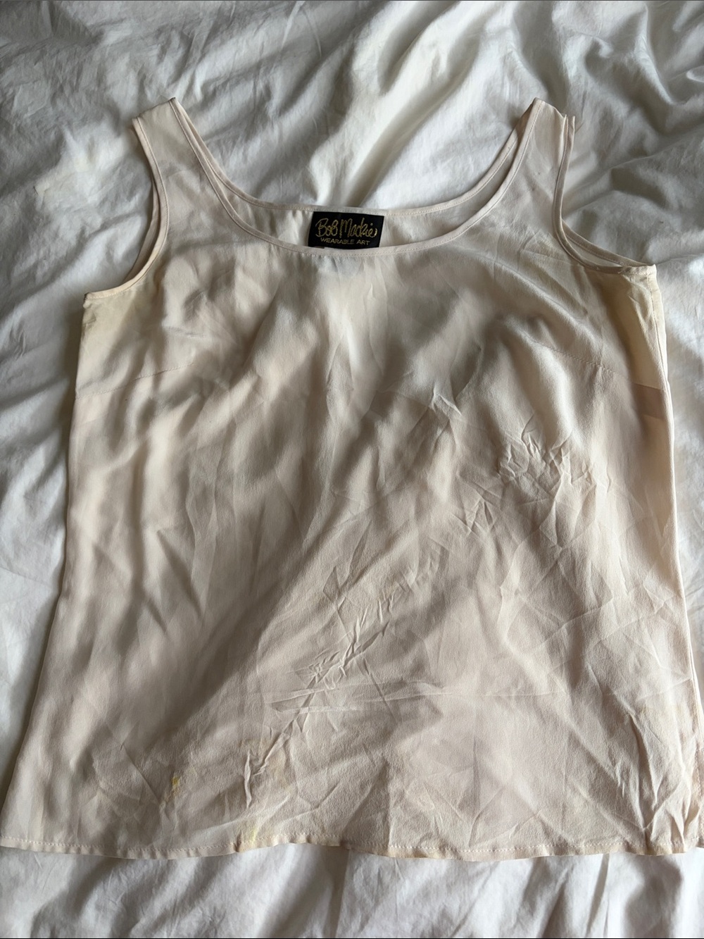 Bob Mackie Pale Cream Silk Camisole